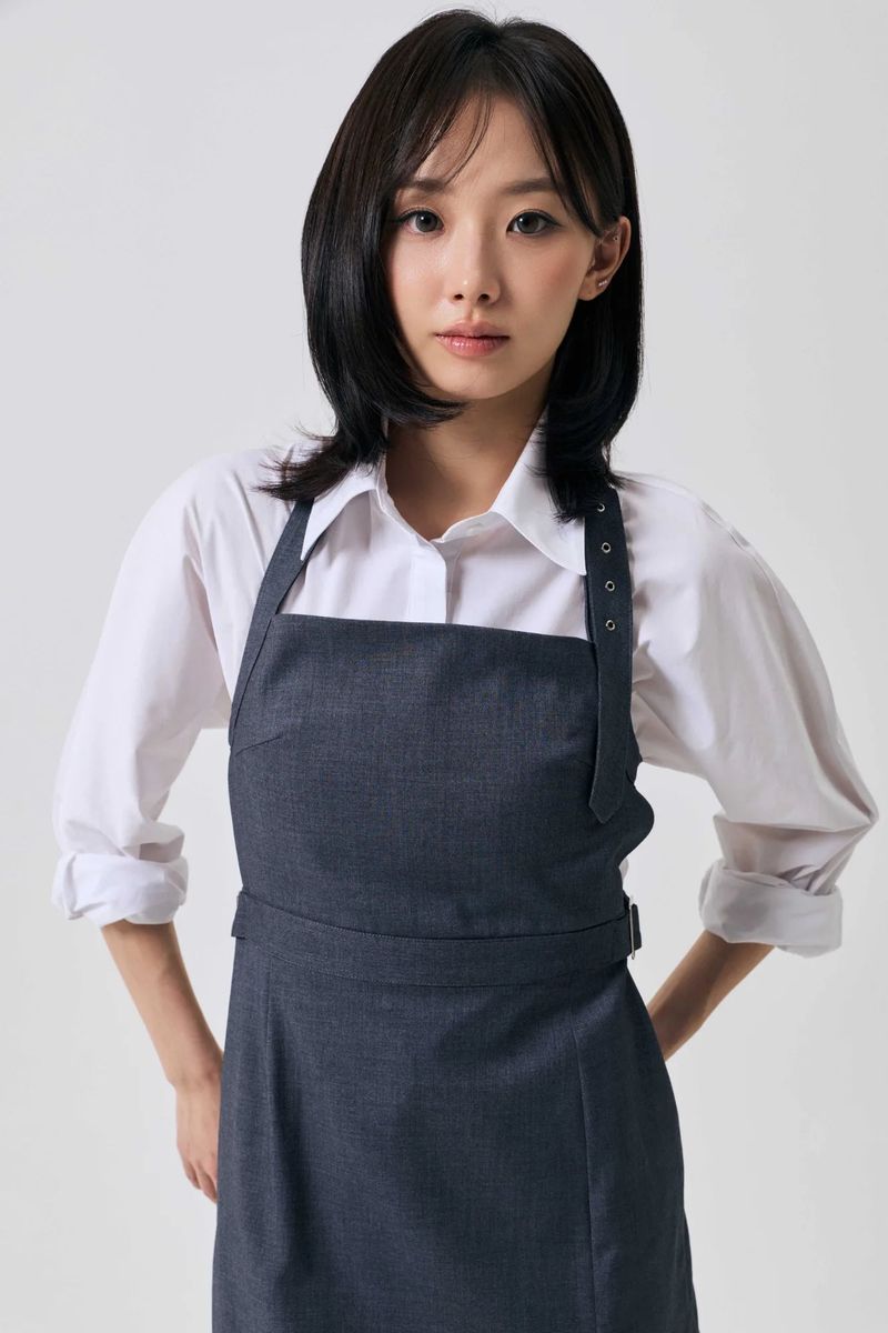 ASTRAL BUCKLE MINI DRESS / CHARCOAL