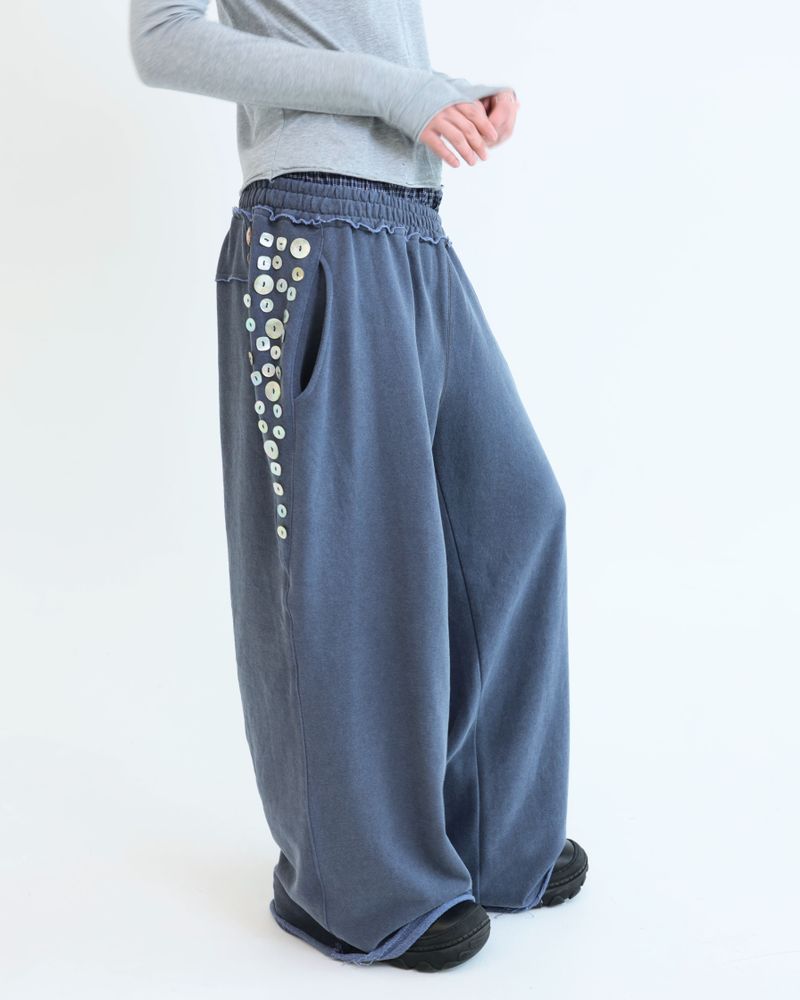 Button underwear sweatpants - Pigment Navy