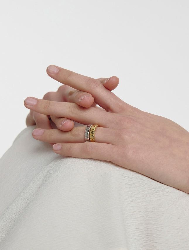 26SS★ Iceblock Silver Ring M
