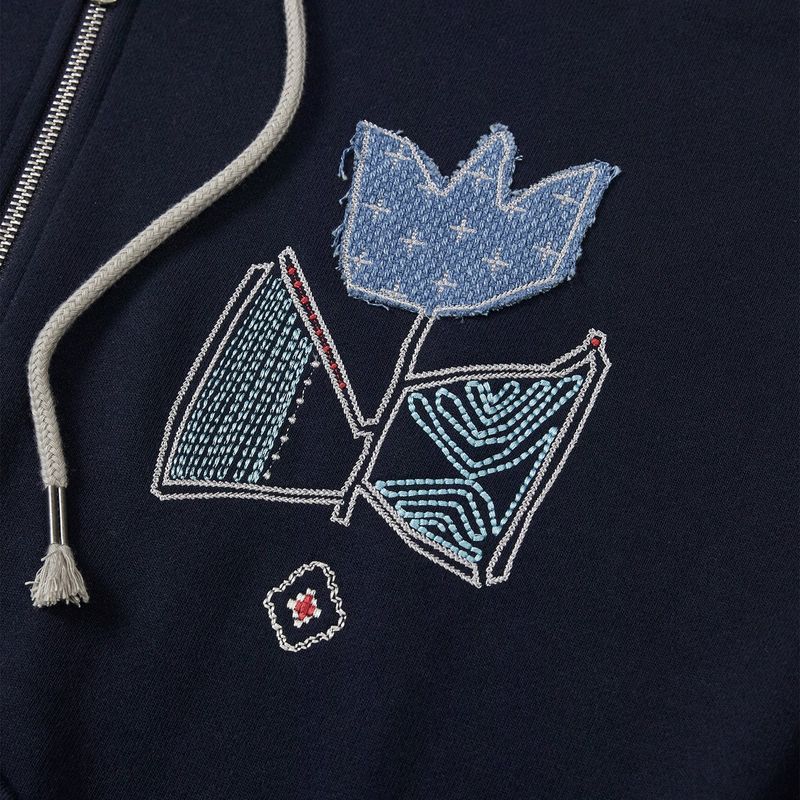 Gardener hoodied zip-up / Navy
