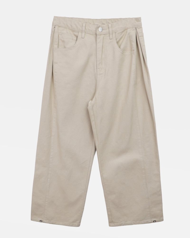 Putting Side Pintuck Wide Cotton Pants