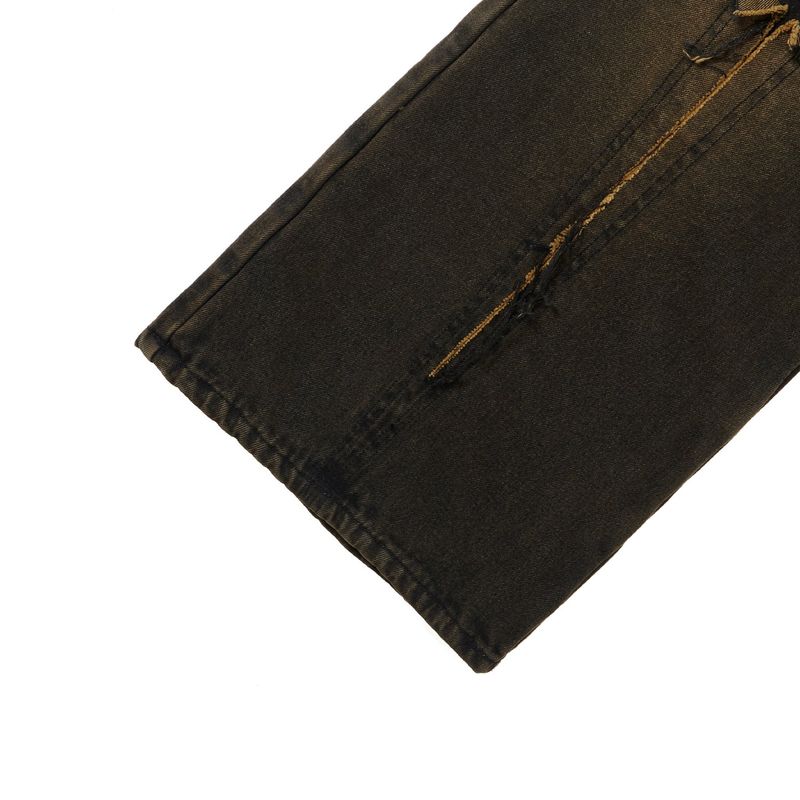 [24SS LSD COLLECTION] Cross Raw Edge Denim Pants_Black