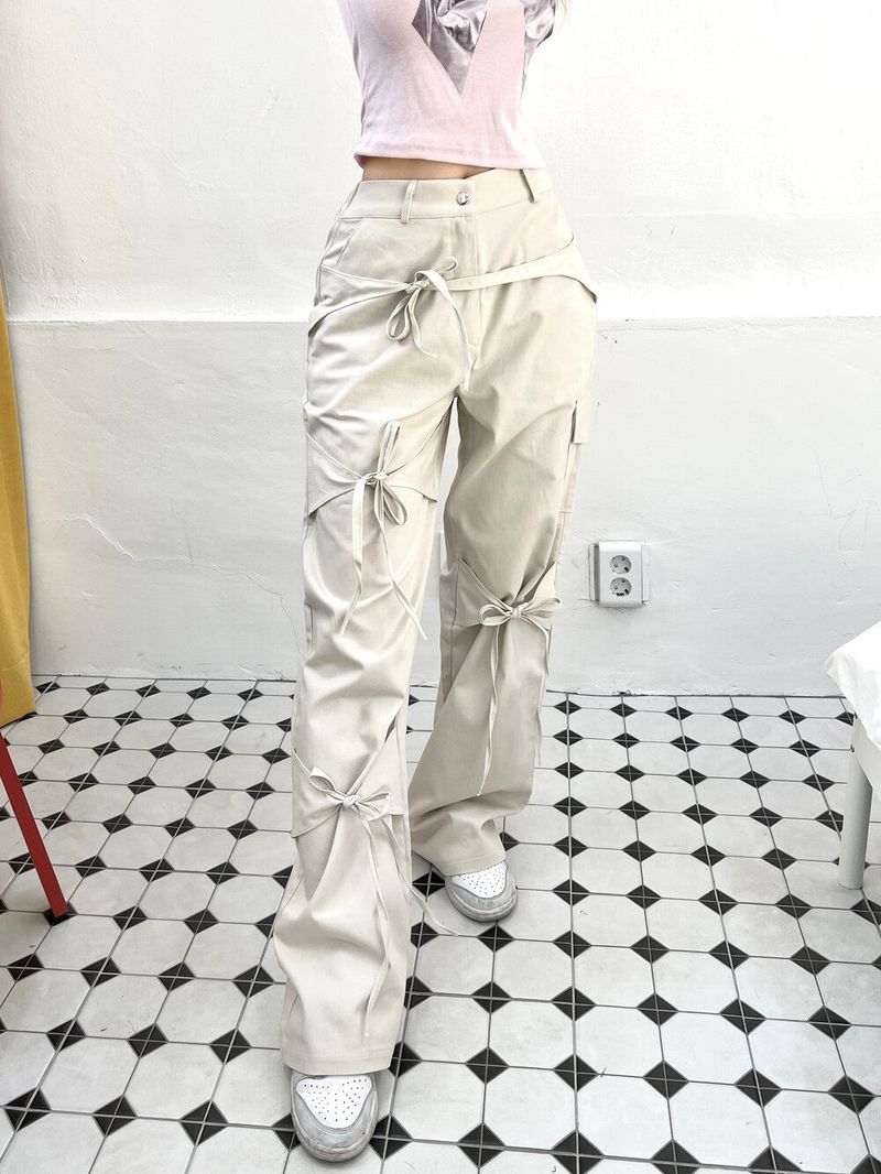 Seow（ソウ）の「ポニーリボンセミワイドpt(2color)（パンツ）」