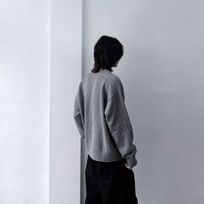 Wide Fit Drop-Shoulder Knit Top
