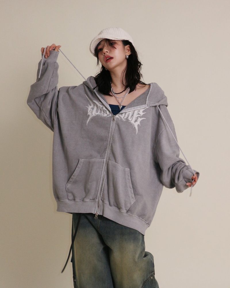 (For men and women) RT Pigment Two-Way Hood Zip-Up