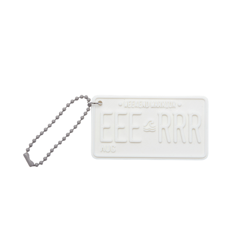 ER(EEERRR)（イーアール）の「EEERRR number plate keychain (White)（Accessories）」