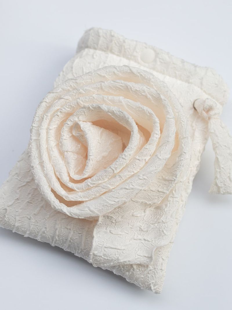 Rose Jacquard Bag - Ivory