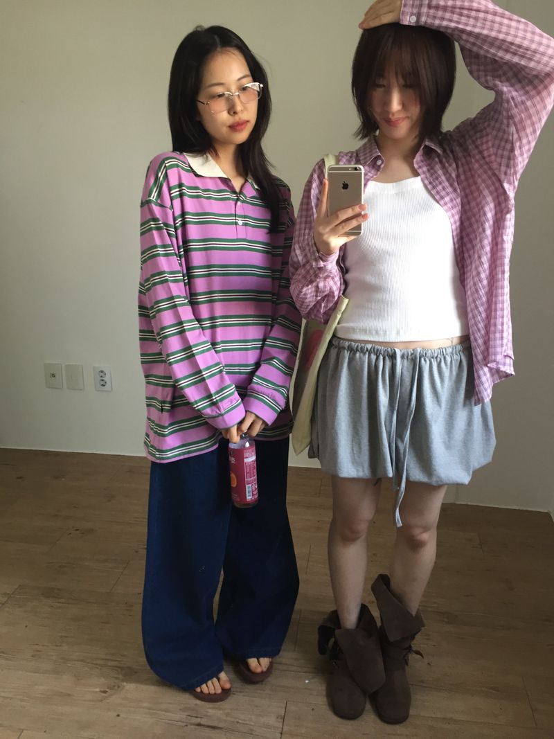 Summer-Vacation Check Shirt (3color)