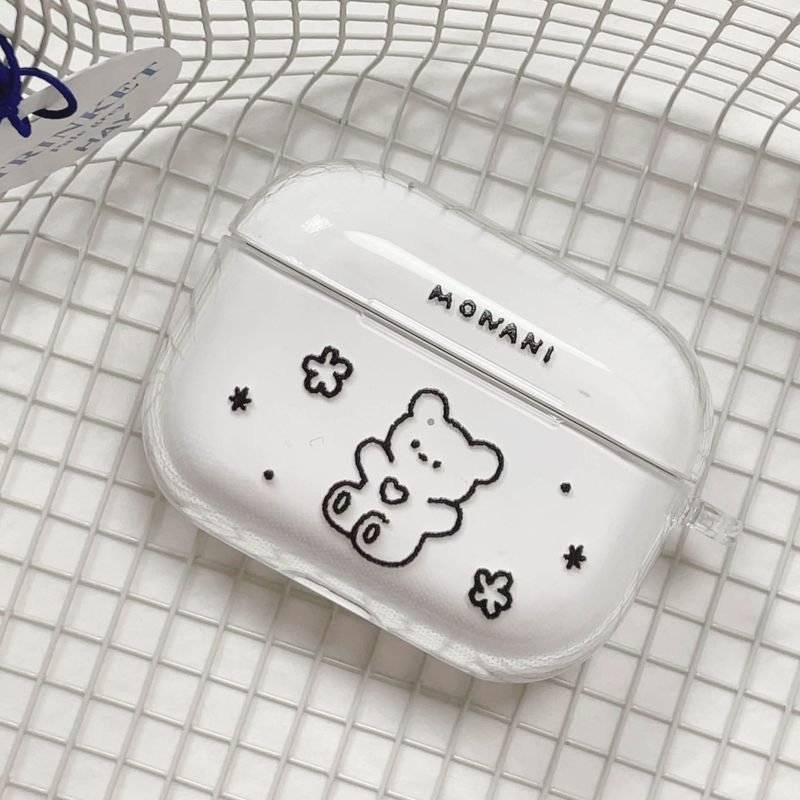 [AirPods] Black maro bear hard case (only case)
