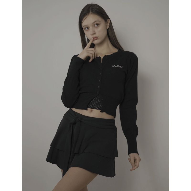 PLIE SKIRT-BLACK