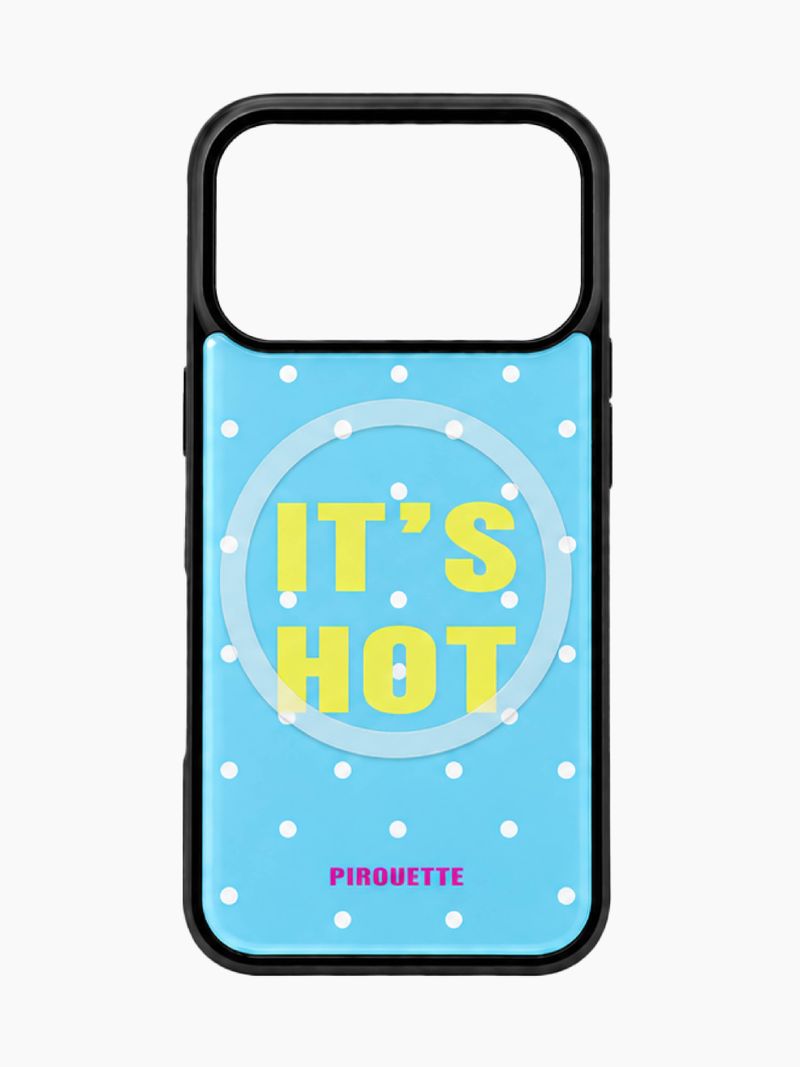 PIROUETTE(ピルエット)の「MagSafe IT'S HOT Glass Bumper Case (BLUE)(Smartphone Accessories)」