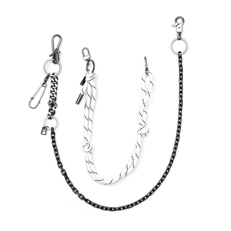 BBD 2-Line Detachable Rope Pants Chain (Black&White)