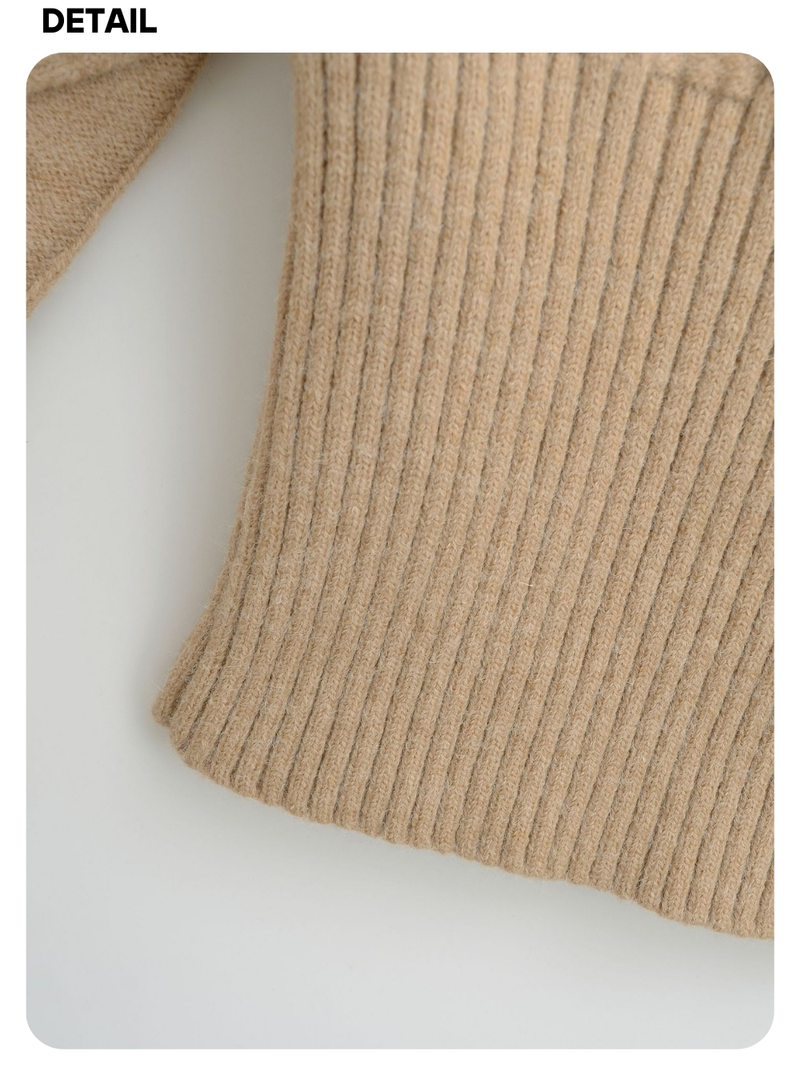 Fair Isle Off-Shoulder Twisted Knitwear