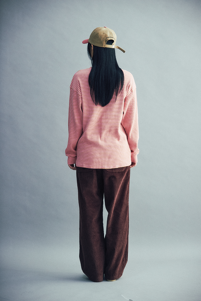 Stripe Long Sleeve Tee (Pink/Beige)