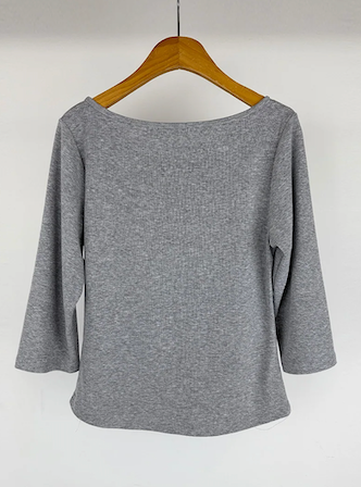 BOAT NECK MID SLEEVE TEE (4C)