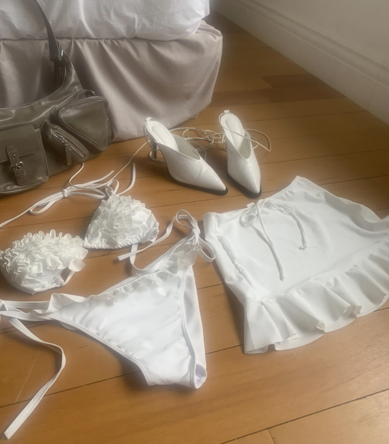 Mermaid Frill Bikini Set (white)