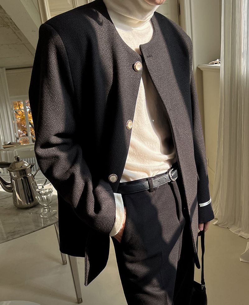 Sold winter tweed jacket (2 color)