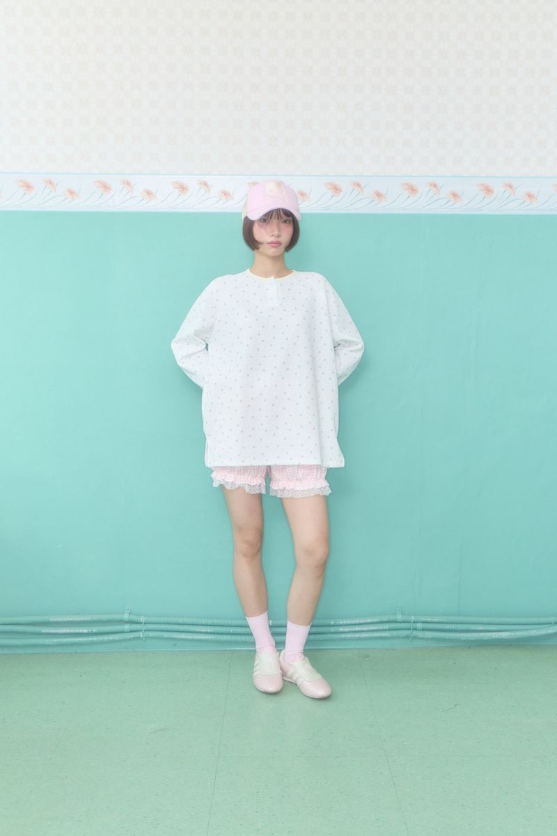 KOKO HENLEY NECK WAFFLE TOP (WHITE)