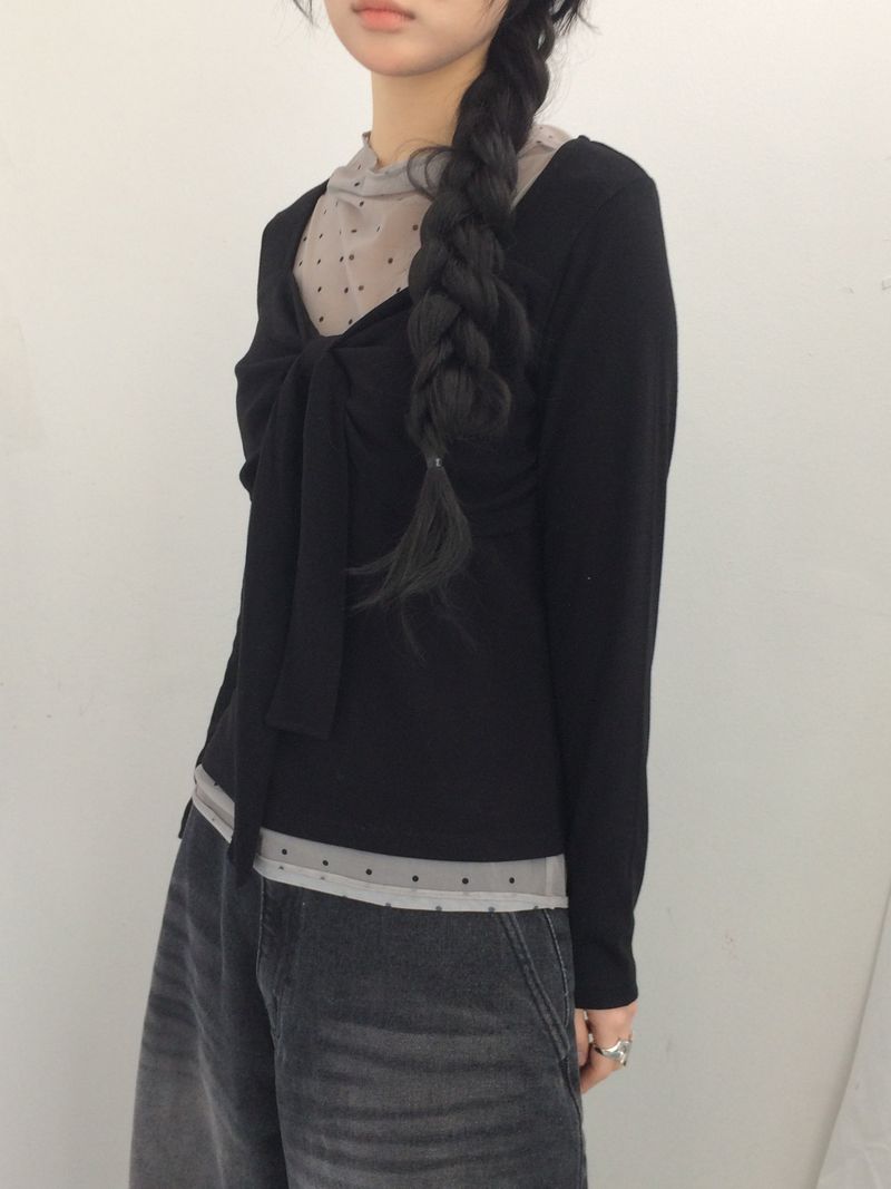 drape ribbon top
