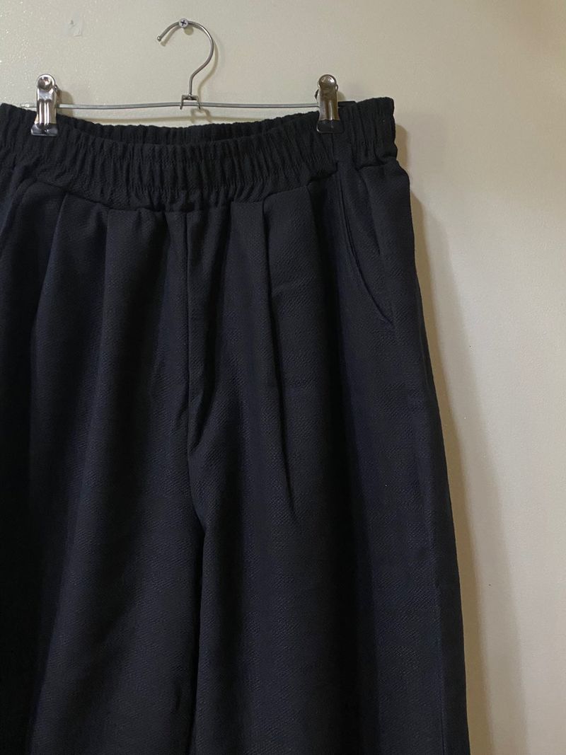 Pastel Balloon Pants White Black 2C