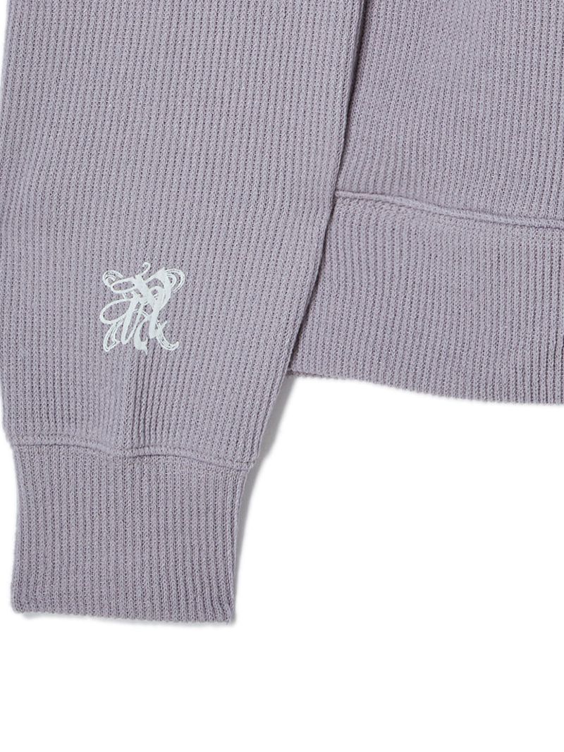 BUTTON UP CARDIGAN PURPLE
