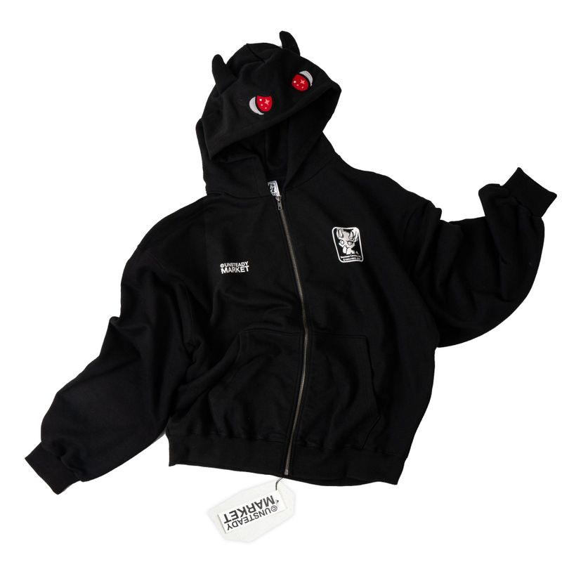 UNSTEADYMARKET（アンステディマーケット）の「YERIN*USM Beaubeau Pull Zip-Up Hoodie.（Tops）」