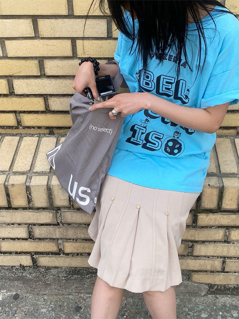 エコ ノーモアバッグ(lime_pink_blue_grey_navy)