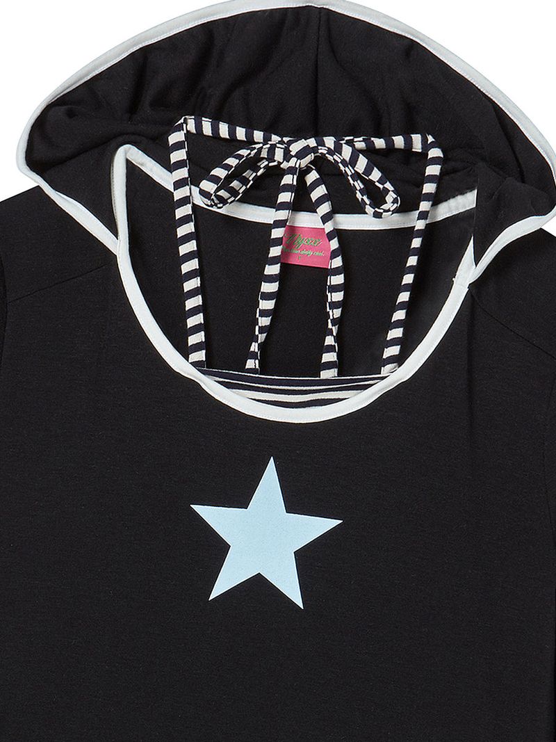 STRING TIED L/S BLACK