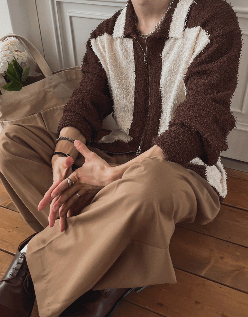 2PLAN（ツープラン）の「デイブン配色ニットジャケット (2 color)（Jackets/Outerwear）」
