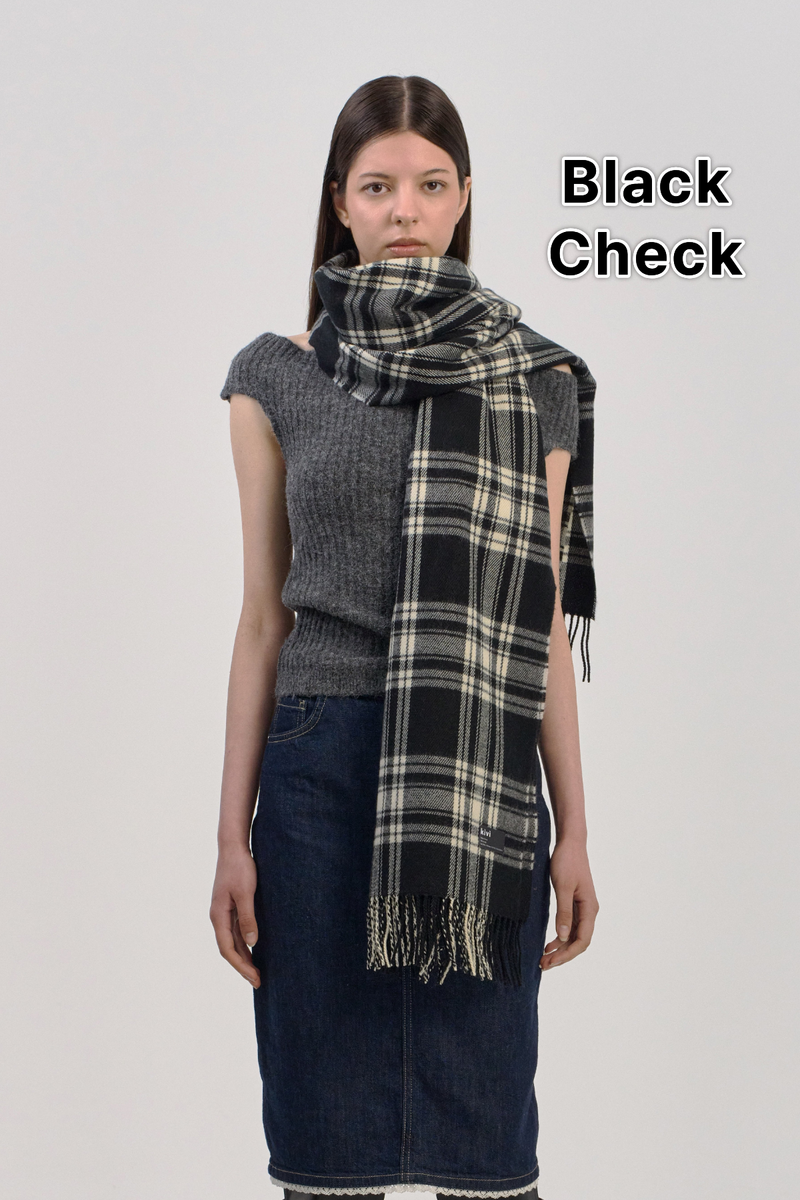 Checked muffler winter scarf (12COLOR)