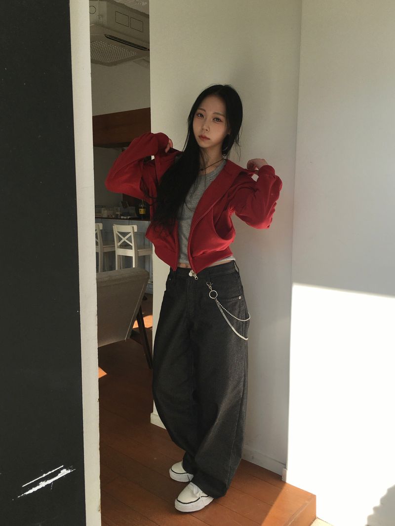 エンドUネックアイレットスタッドクロップTシャツ (6c)