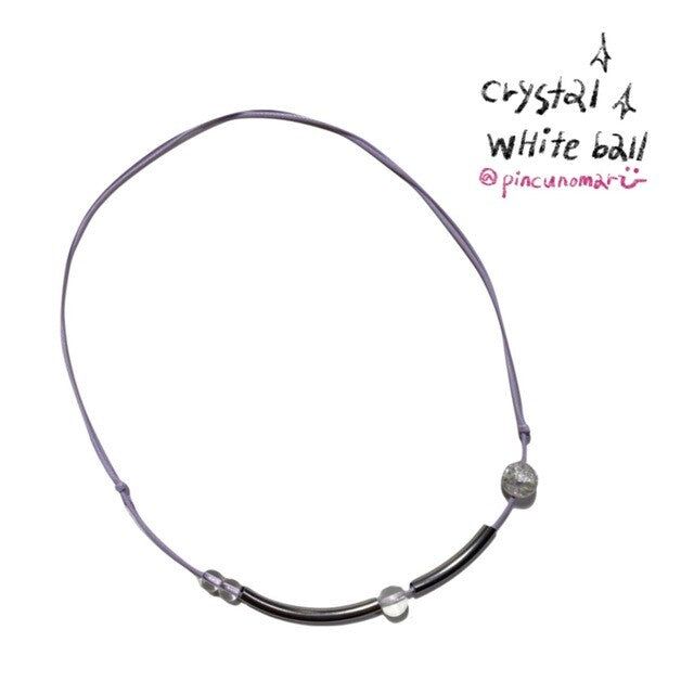 PINCUNOMARU(ピンクノマル)の「Crystal white ball - Silver bar (5 type)(Accessories)」