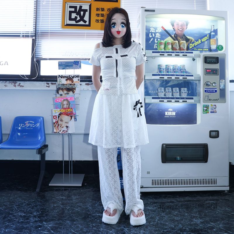 シアー スター スカート パンツ - ホワイト