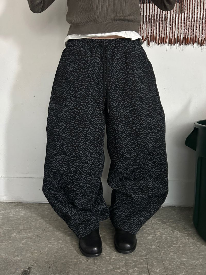 (2colors) leopard balloon st pants