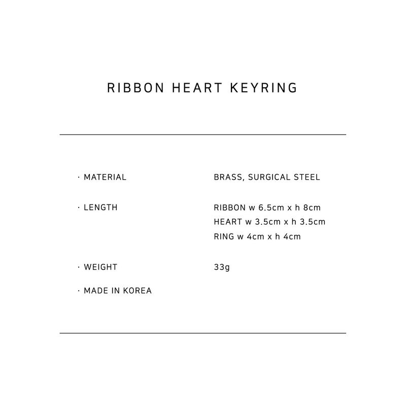 VIVICHO RIBBON HEART KEYRING