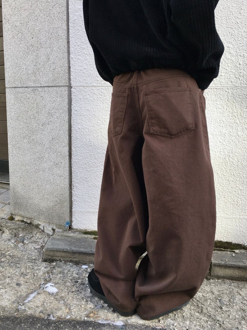 Vibrick Brown Balloon Wide Pants