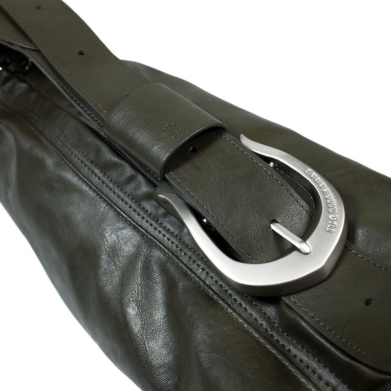 H-Buckle Banana Leather Bag (khaki)