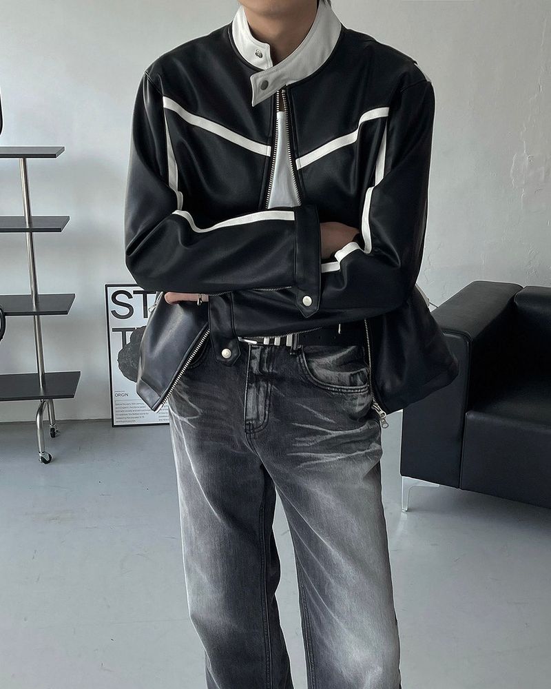 OWN Karim Biker Leather Jacket