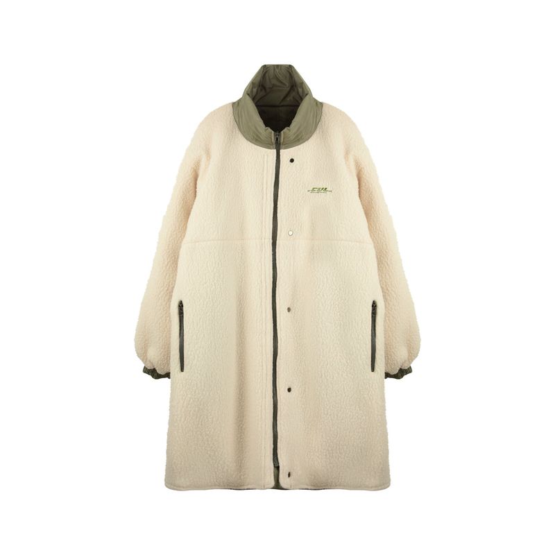 C.O.M.E（シーオーエムイー）の「CULリバーシブルパッド&フリースパーカー[UNISEX] ’CUL’ Reversible Padded and Fleece Parka (Ivory)（Jackets/Outerwear）」