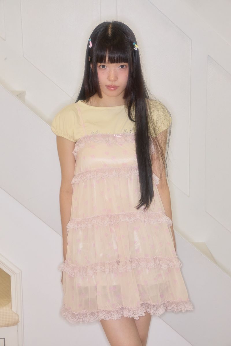 SHAKIRI（シャキリ）の「キリスカルカンカンミニシフォンドレス (YELLOW)（ワンピース/ドレス）」