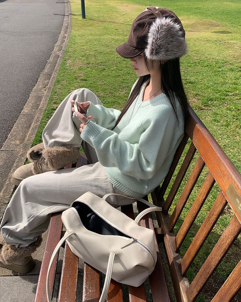 [ORIGINAL] Derr V-Neck Loose-Fit Knit