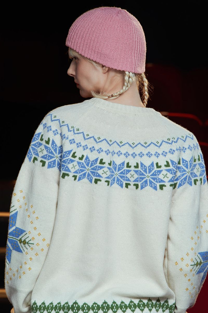 ARGYLE NORDIC KNIT / IVORY