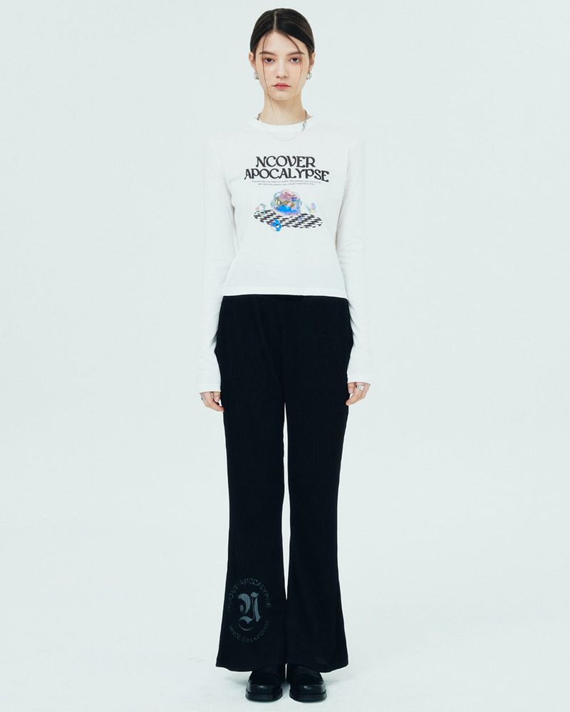 OBJECT POINT LONG SLEEVE-WHITE