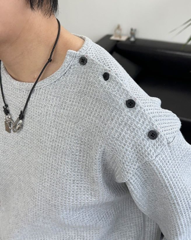 Kian Waffle Button Long Sleeve T-shirt