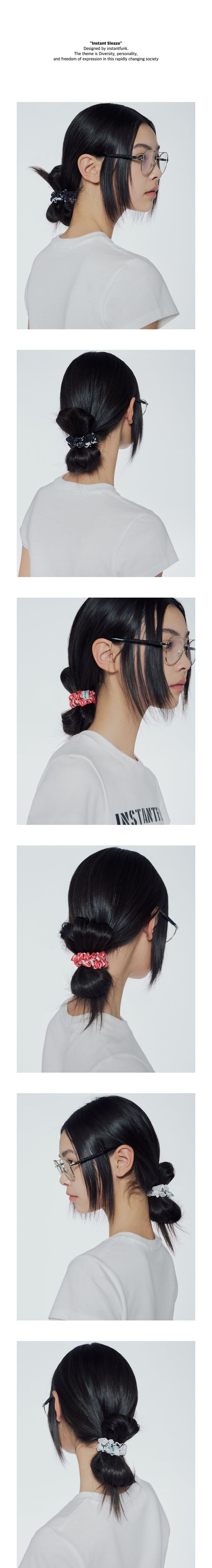 Paisley-print hair scrunchie set