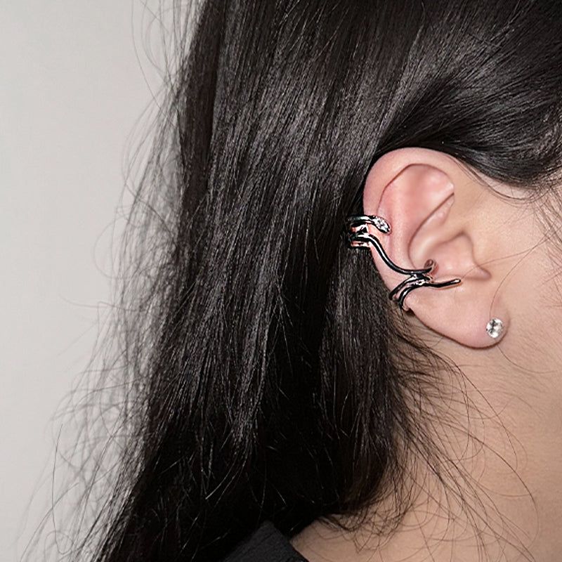 Bling Skull Wave Ear cuff 1PC