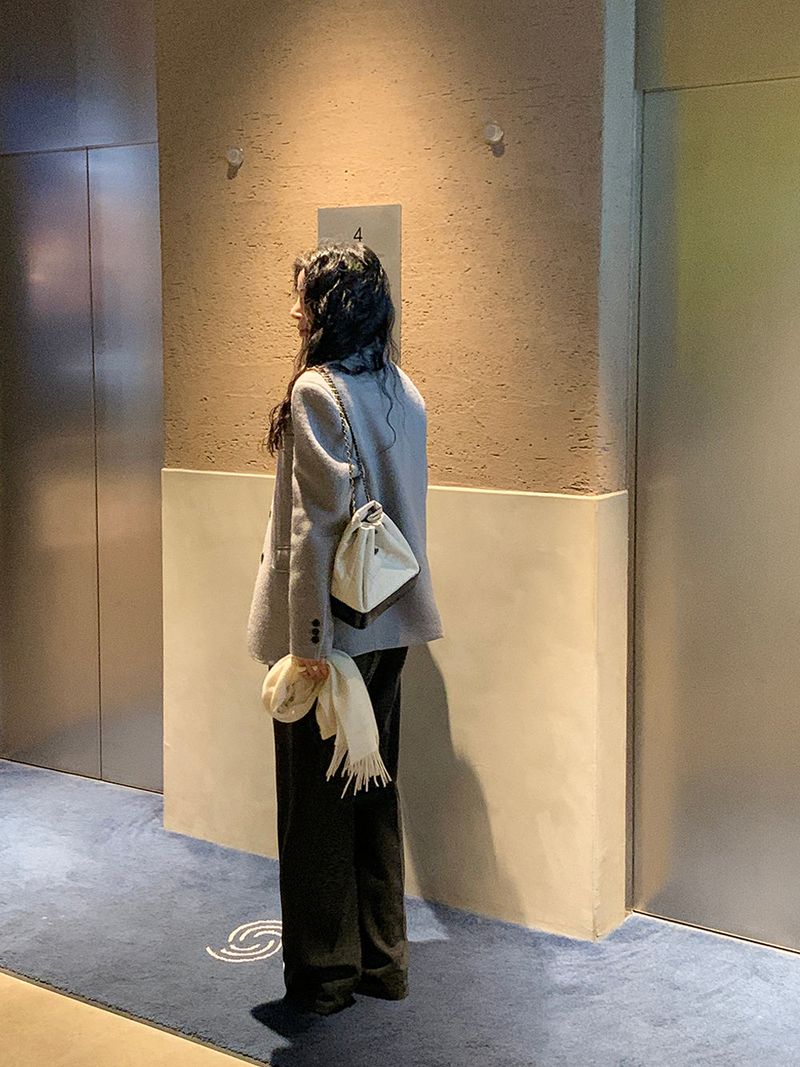 [MADE] [Wool Napping] Winter Warm Pintuck Wide Slacks