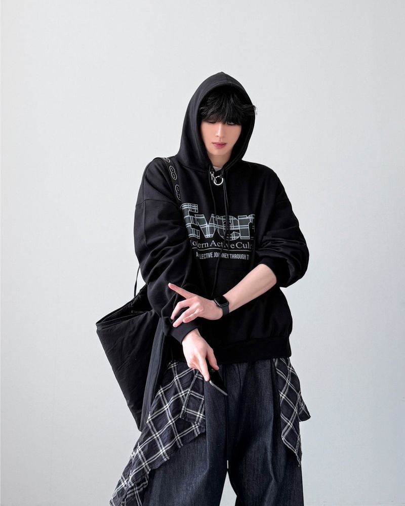 YOURNUS（ユアナス）の「Iglen Check Over Hoodie（Tops）」
