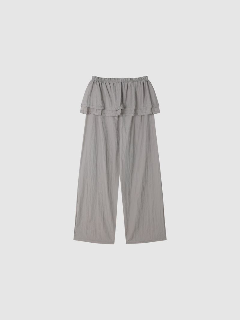Crinkle Nylon Skirt Pants (3c)