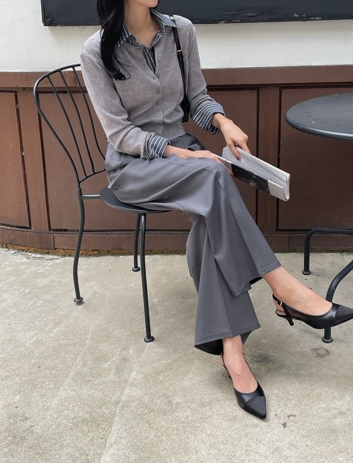 Botel Two Pintuck Wide Slacks